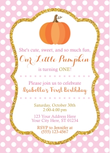 Pumpkin invitation (PM1008GN): Pumpkin invitation (PM1008GN)