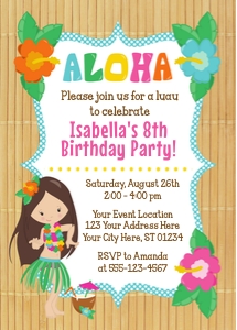 Luau Invitation (LU1008GN): Luau Invitation (LU1008GN)