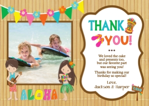 Luau Thank You Card (LU1014TW) design preview