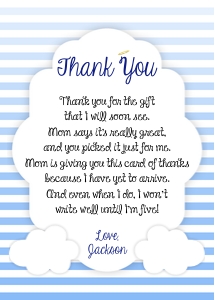 Thank Heaven for Little Boys Thank You Card (TB0414C) design preview