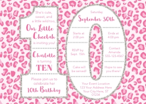 Cheetah Invitation 10 (CT1008TP) design preview