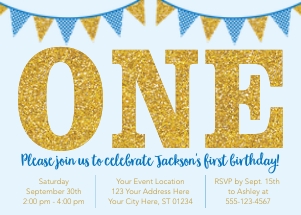 Blue and Gold Invitation (BL1008ON) design preview