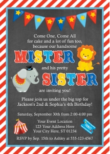 Circus Invitation (CI1008SN) design preview