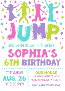 Jump Invitation (JU1008WP) design preview