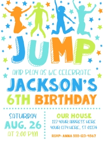 Jump Invitation (JU1008WB) design preview