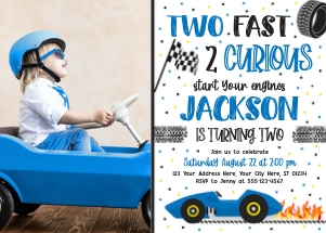 Two Fast 2 Curious Invitation (TS1008BW): Two Fast 2 Curious Invitation (TS1008BW)