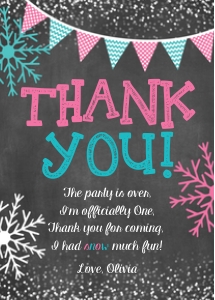 Winter Thank You Card (WI1014CN) design preview
