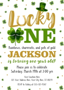 St. Patrick's Day Invitation (SP1008LN) design preview