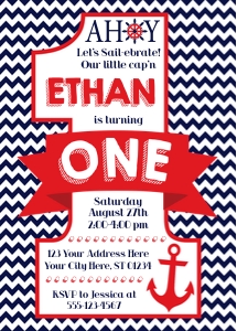 Nautical Invitation (NA1008LN) design preview