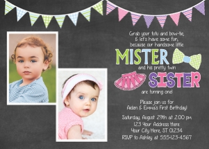Tutu and Ties Invitation (TT1008L2): Tutu and Ties Invitation (TT1008L2)
