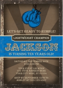 Boxing Invitation (BX1008BN2) design preview