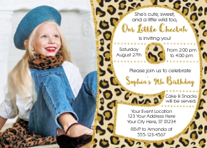 Cheetah Invitation 9 (CT10089W) design preview