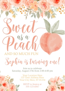 Peach Invitation (PH1008LN): Peach Invitation (PH1008LN)