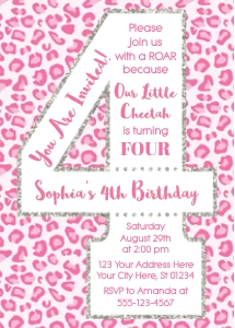 Cheetah 4 Invitation (CT10084P) design preview