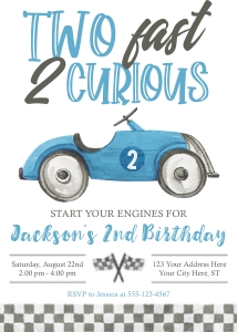 Two Fast 2 Curious Invitation (TS1008VB) design preview