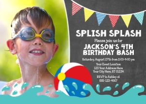 Beach Ball Invitation (BE1008CW) design preview
