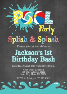 Pool Party Invitation (PO1008CN): Pool Party Invitation (PO1008CN)