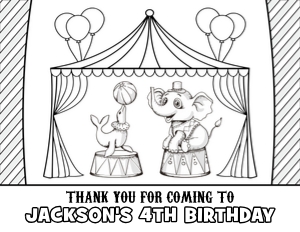Circus Coloring Page (CI1008CL): Circus Coloring Page (CI1008CL)