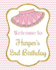 Tutu Party Sign (TU1010PW): Tutu Party Sign (TU1010PW)