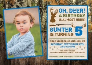 Deer Invitation (DE1008BW) design preview