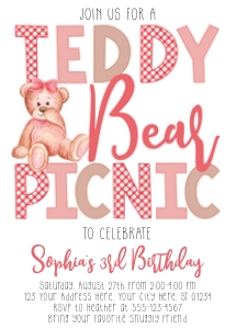 Teddy Bear Invitation (TD1008PG3) design preview
