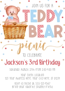 Teddy Bear Invitation (TD1008PB) design preview