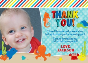 Under the Sea Thank You Card (US1014CW) design preview