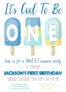 Popsicle Invitation (PP1008CB) design preview