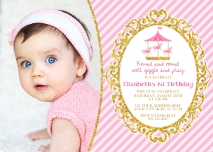 Carousel Invitation (CL1008PW) design preview