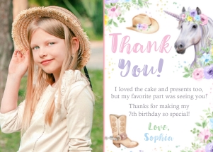 Horse Thank You Card (HS1014UR): Horse Thank You Card (HS1014UR)