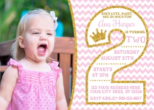 Princess Invitation (PS10082W) design preview
