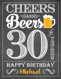 Cheers and Beers 8.5x11 Poster (CH1011C3): Cheers and Beers Poster (CH1011C3)