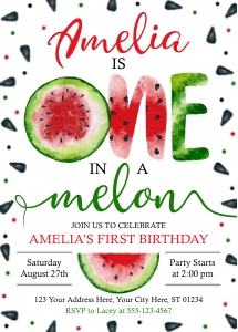 Watermelon Invitation (WM1008ORN): Watermelon Invitation (WM1008ORN)