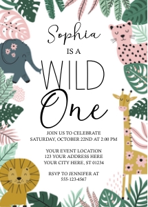 Safari Invitation (SA1008SWN) design preview