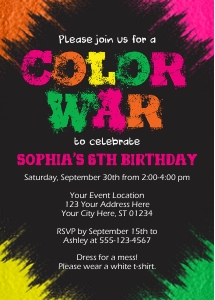 Color War Invitation (CR1008CNN) design preview