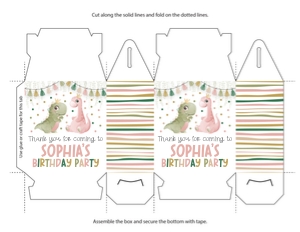 Dinosaur Favor Boxes DI1024GS: Dinosaur Favor Boxes DI1024GS