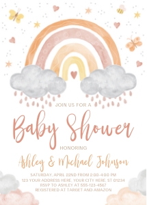 Rainbow Invitation RA0408BGB design preview