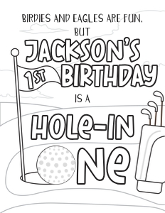 Golf Coloring Page GO1003H design preview