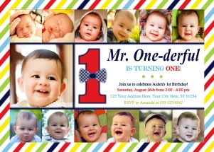 Mr. ONEderful Invitation MR1008CT design preview