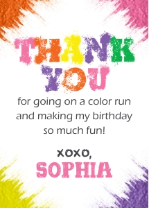 Color War Thank You Card CR1014PN design preview
