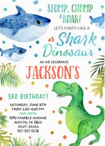 Shark or Dinosaur_Green design preview