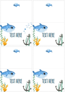 food-card-baby-shark-girl: C02 > food card > birth/shower > baby shark
