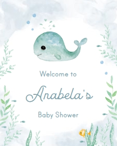 welcome-sign-baby-whale-8x10: c05 > welcome sign >baby whale