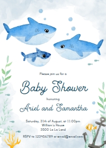 invite-baby-shower-2-mammy-shark-5x7: C18 > invite > baby shower> 2 mommy > boy