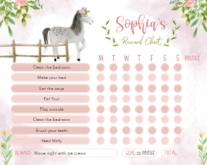 reward-chart-farm-horse-8x10: C12 > reward chart > farm horses