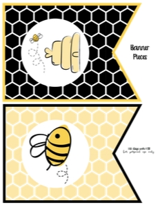 bee gender reveal banner design preview
