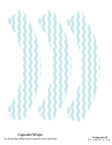 Luau Cupcake Wraps & Backgrounds: Luau Cupcake Set