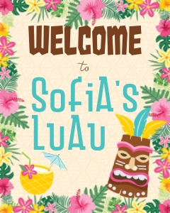 Luau Party Signs 1: Luau Party Signs