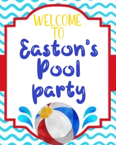 Pool Party Signs design preview