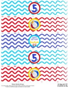 Pool Party Water Labels design preview